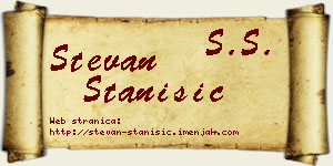 Stevan Stanišić vizit kartica